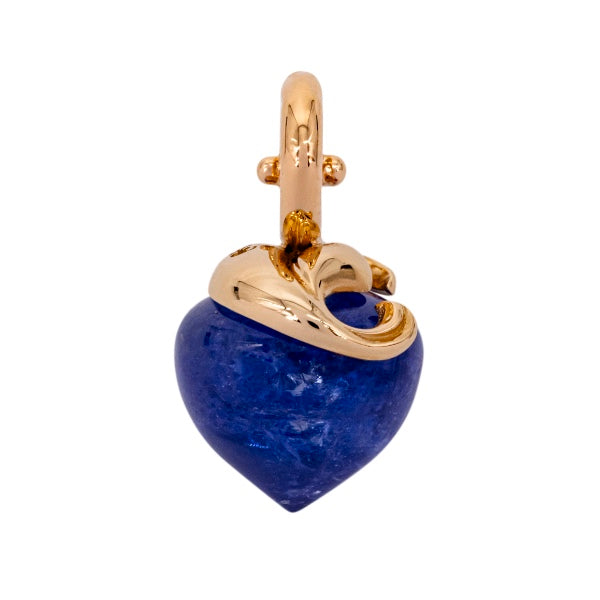 Tanzanite pendant, 12 mm, rose gold