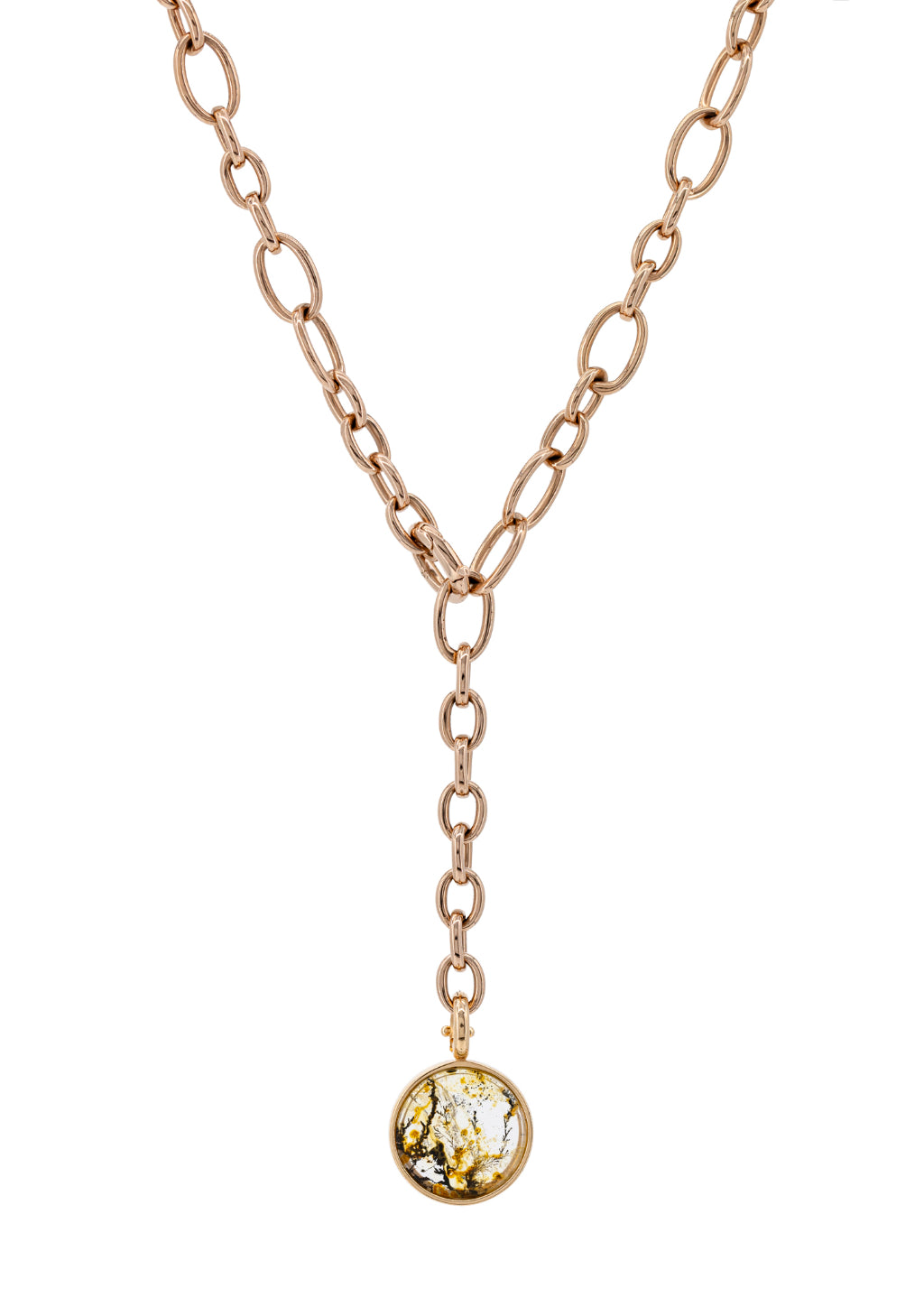 Necklace Fantasy, 50 cm, Blossom Gemme, clip, 10 cm, small, rose gold